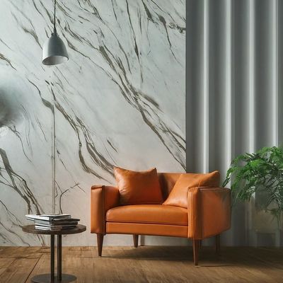White Marble Printed Pvc Wall Panels Cladding Water Resistance